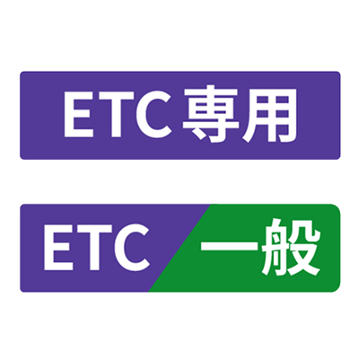 「ETC専用」のETCレーンと「ETC/一般」の混在レーンのイメージ図
