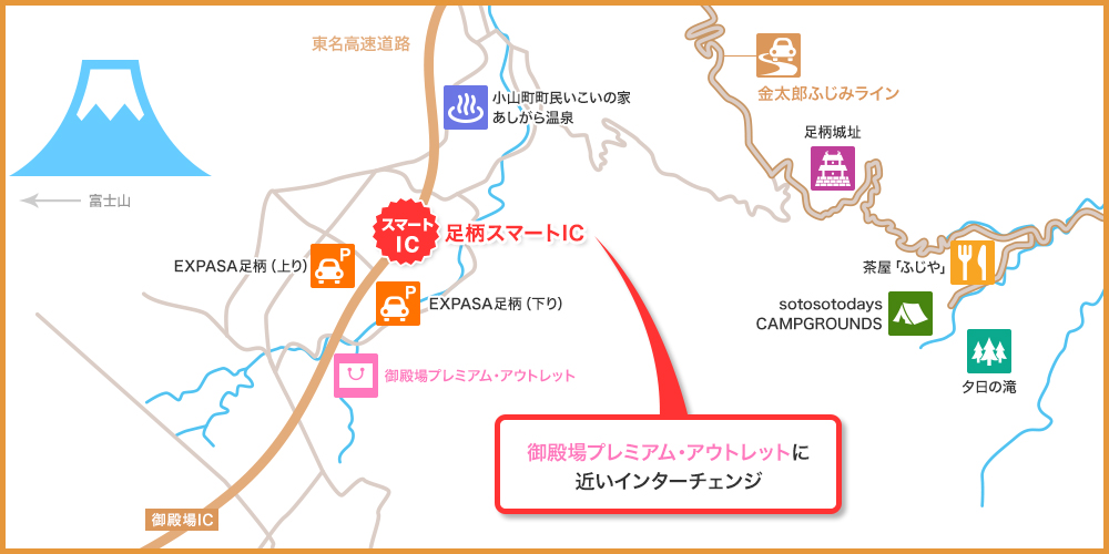 スマートIC周辺の案内図