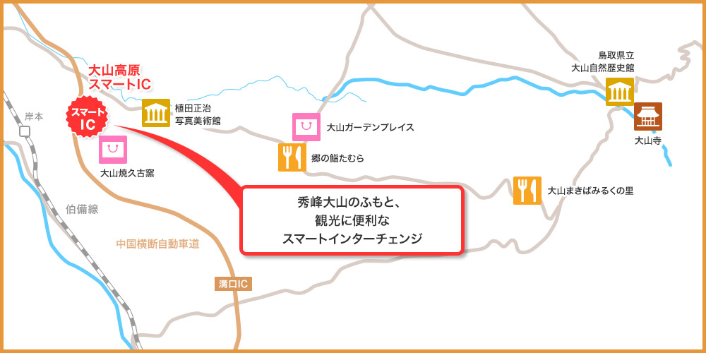 スマートIC周辺の案内図