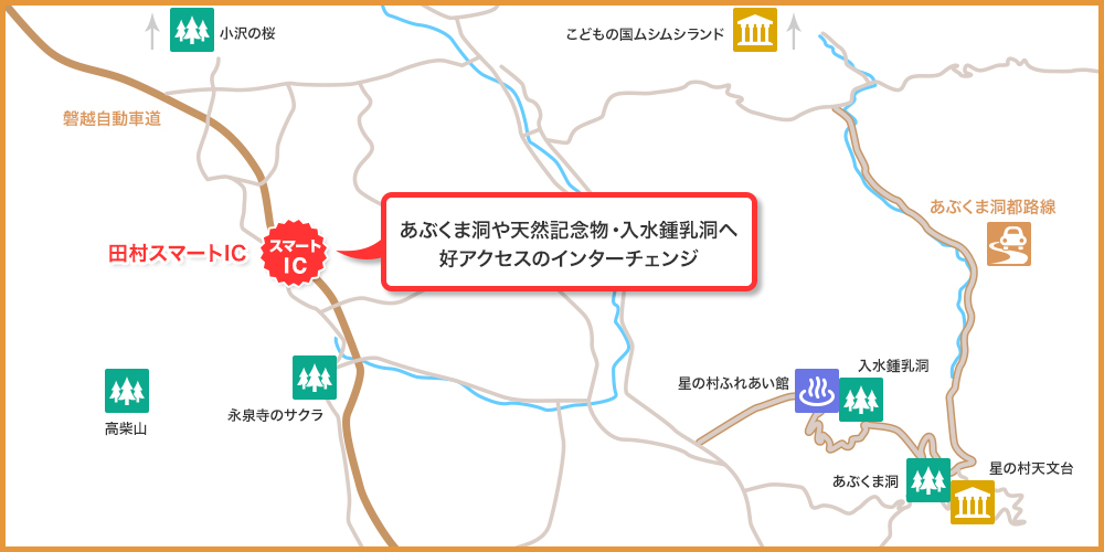 スマートIC周辺の案内図